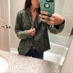 Hang Ten Olive Army Green Military Jacket Coat